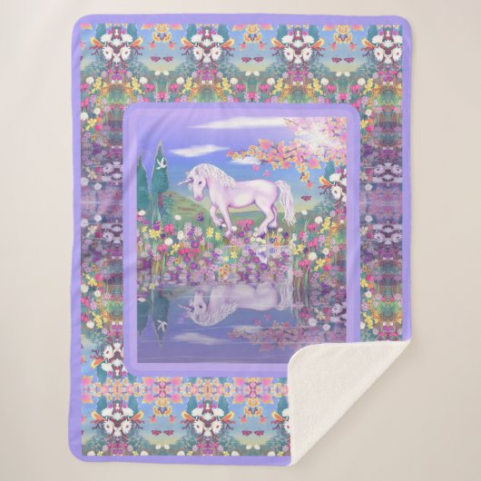 Een paars paradijs sherpa deken (Voorkant)