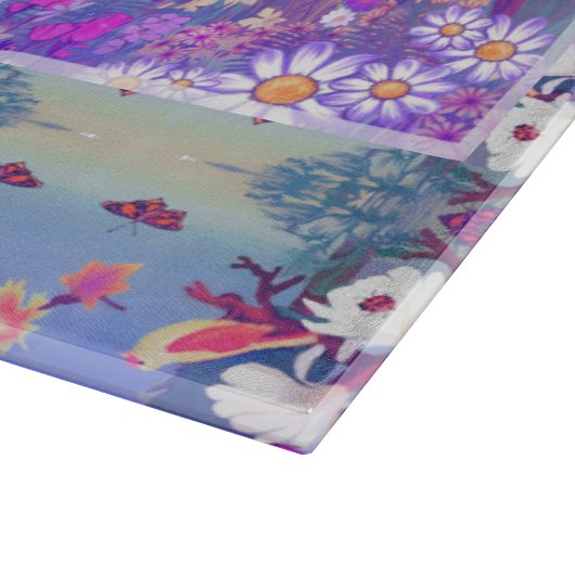 Een paars paradijs snijplank (Hoek)