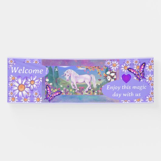 Een paars paradijs spandoek (Horizontaal)