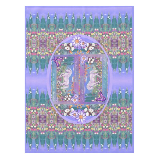 Een paars paradijs tafelkleed (Voorkant)