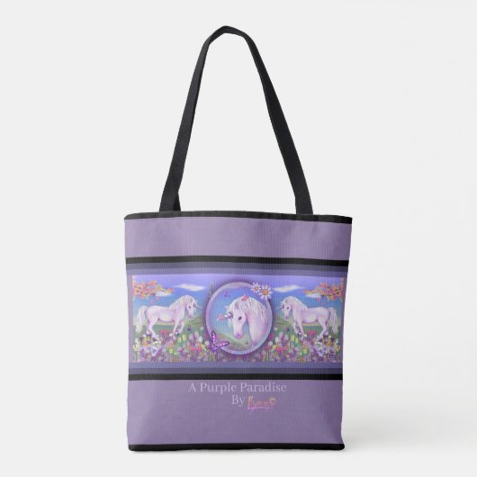 Een Paars paradijs Tote Bag (Achterkant)