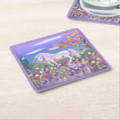 Een Paars paradijspapier Onderzetter (Schuin)