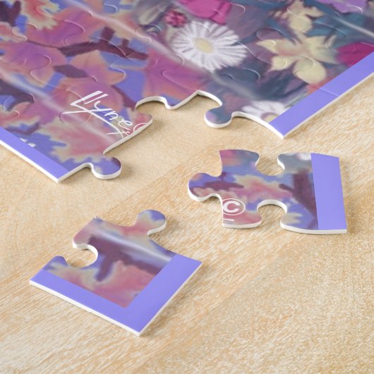 Een Paars Paradise Jigzaag Puzzle Legpuzzel (Zijkant)