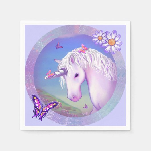 Een Paars Paradise Napkins Servet (Voorkant)