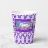Een Paars ParadiseNapkins Papieren Bekers (Achterkant)