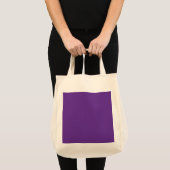 Een paarse achtergrond met een witte rand tote bag (Voorkant (product))