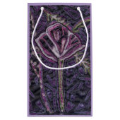 Een paarse bloem klein cadeauzakje (Achterkant)