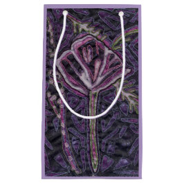 Een paarse bloem klein cadeauzakje