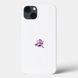 Een paarse bloem met een witte achtergrond Case-Mate iPhone case
