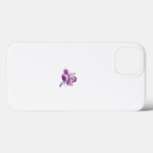 Een paarse bloem met een witte achtergrond Case-Mate iPhone case (Achterkant (horizontaal))