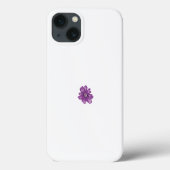 Een paarse bloem op een witte achtergrond Case-Mate iPhone case (Achterkant)