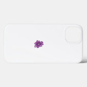 Een paarse bloem op een witte achtergrond Case-Mate iPhone case (Achterkant (horizontaal))