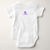Een Paarse bloesem hart Baby Bodysuit (Achterkant)