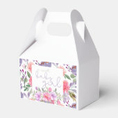 Een Paarse cadeaudoos voor baby's met een snotjapj Bedankdoosjes (Achterkant)