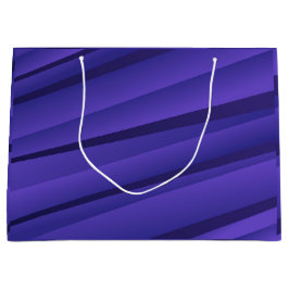 Een paarse cadeautas met een golvend, abstract pat