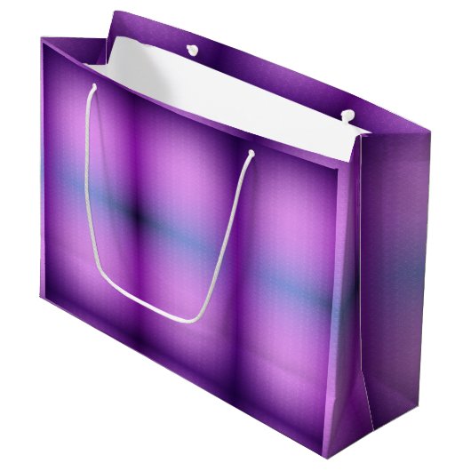 Een paarse cadeautas met een gradiënt van roze en (Voorkant Gekanteld)