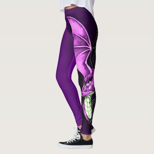 Een Paarse draak Leggings (Links)
