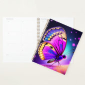 Een paarse en roze vlinder planner (Display)