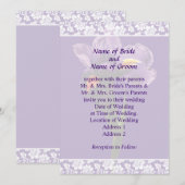 Eén paarse Iris Trouw Uitnodiging Set (Voorkant / Achterkant)