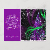 Een Paarse kerst Feestdagenkaart (Voorkant)