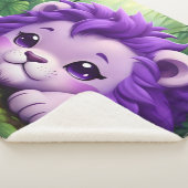 Een Paarse leeuwenwelp in het Oerwoud Sherpa Deken (3/4)