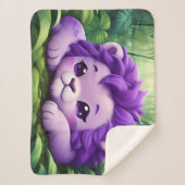Een Paarse leeuwenwelp in het Oerwoud Sherpa Deken (Voorkant)