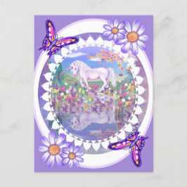 Een paarse paradijs ansichtkaart briefkaart