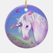 Een paarse paradijs en sneeuw keramisch ornament (Achterkant)