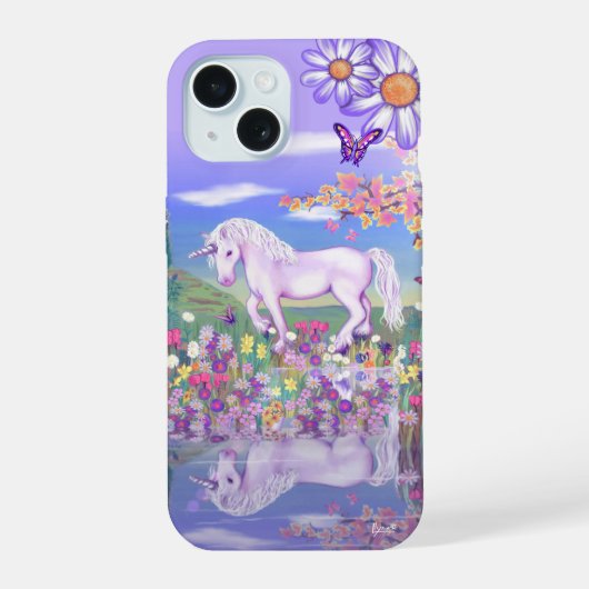 Een paarse Paradijs iPhone 15 Case (Achterkant)