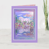 Een paarse paradijs lege kaart (Voorkant)