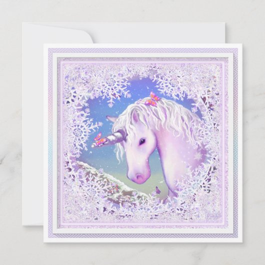 Een paarse paradijs & sneeuw kaart (Voorkant)