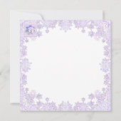 Een Paarse Paradijs & sneeuwvlok Kaart (Achterkant)