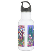 een paarse paradijs waterfles (Achterkant)