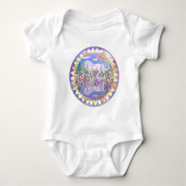 Een paarse paradijselijke baby romper