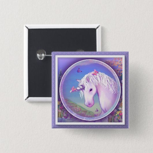 Een Paarse paradijselijke Button (Voorkant /achterkant)