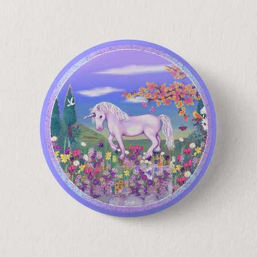 Een Paarse paradijselijke Button (Voorkant)