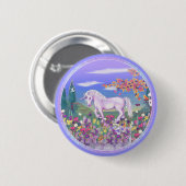 Een Paarse paradijselijke Button (Voorkant /achterkant)