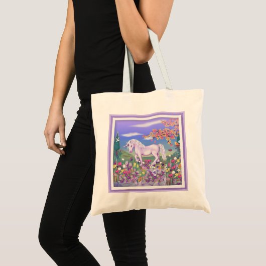 Een Paarse paradijselijke Canvas tas (Voorkant (product))