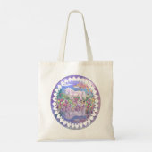 Een Paarse paradijselijke Canvas tas (Achterkant)