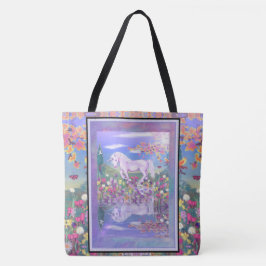 Een Paarse paradijselijke Canvas tas