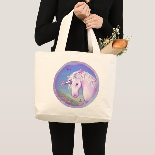 Een Paarse paradijselijke Canvas tas (Voorkant (product))