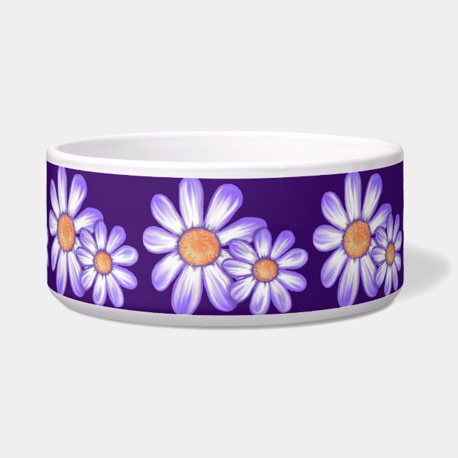 Een paarse paradijselijke daisy / vlinder voerbakje (Voorkant)