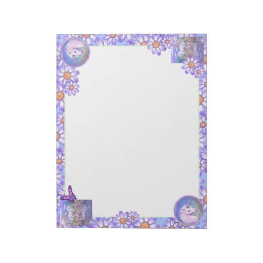 Een paarse paradijselijke Notitieblok (Linkerzijde)