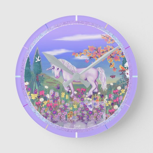 Een Paarse paradijselijke  Ronde Klok (Voorkant)