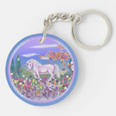 Een Paarse paradijselijke Sleutelhanger (Achterkant)