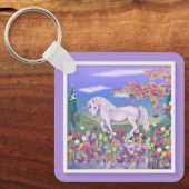 Een Paarse paradijselijke Sleutelhanger (Voorkant)