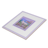 Een Paarse paradijselijke Tegel Tegeltje (Zijkant)