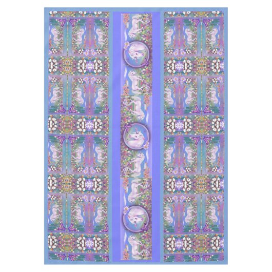 Een paarse paradijstablet tafelkleed (Voorkant)