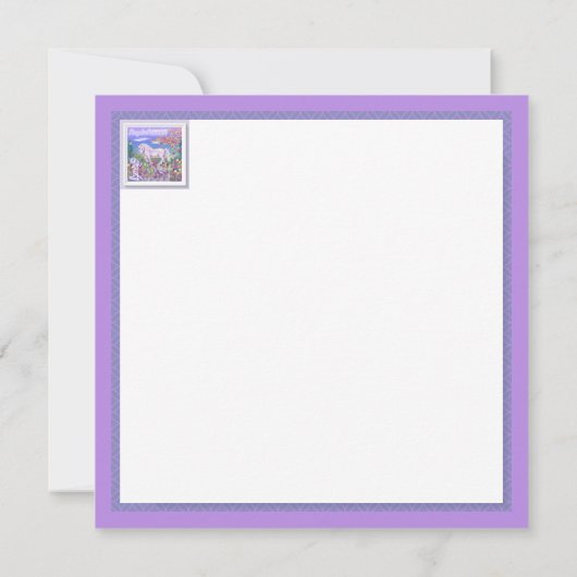 Een Paarse Paradise-blanco kaart (Achterkant)