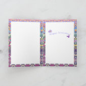 Een Paarse Paradise-verjaardagskaart Kaart (Binnen)